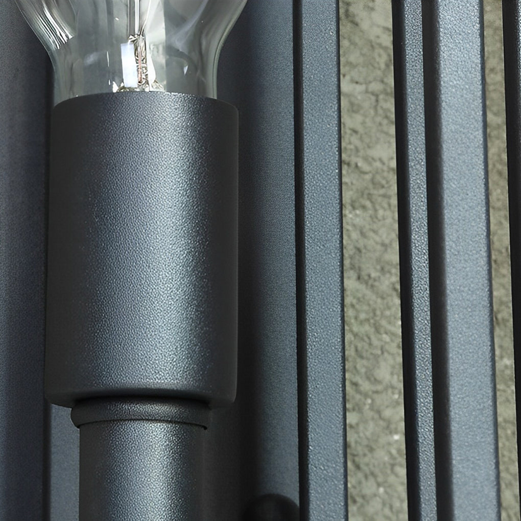 Square Waterproof LED Black Retro Outdoor Wall Lamp