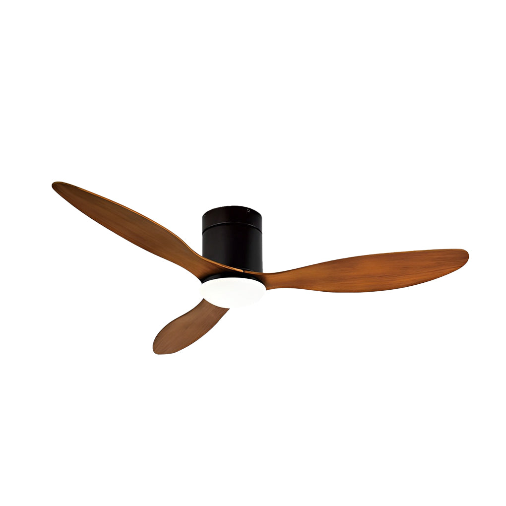 3 Blades Mute LED Dimmable Ceiling Fan with Remote Control, Modern Light Fixture