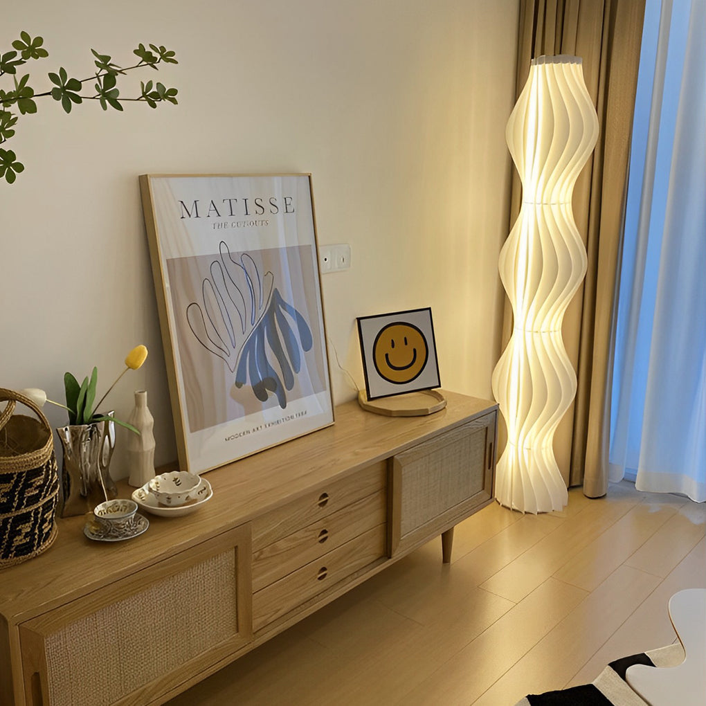 Modern Coastal LED Wavy Floor Lamp - Stylish Lighting for Beach-Inspired Decor