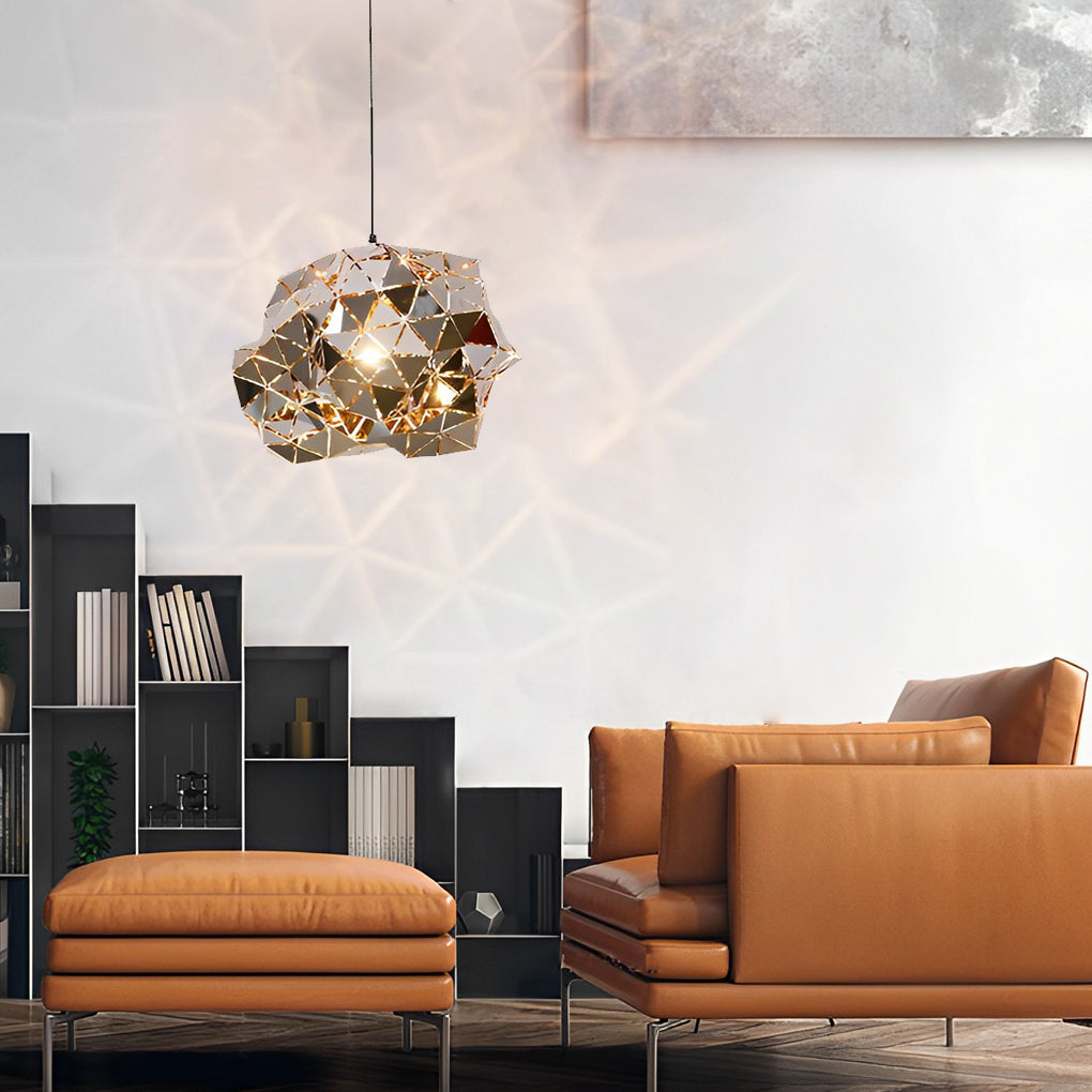 Irregular Stainless Steel Hollow Chandelier - Creative Post-Modern Design
