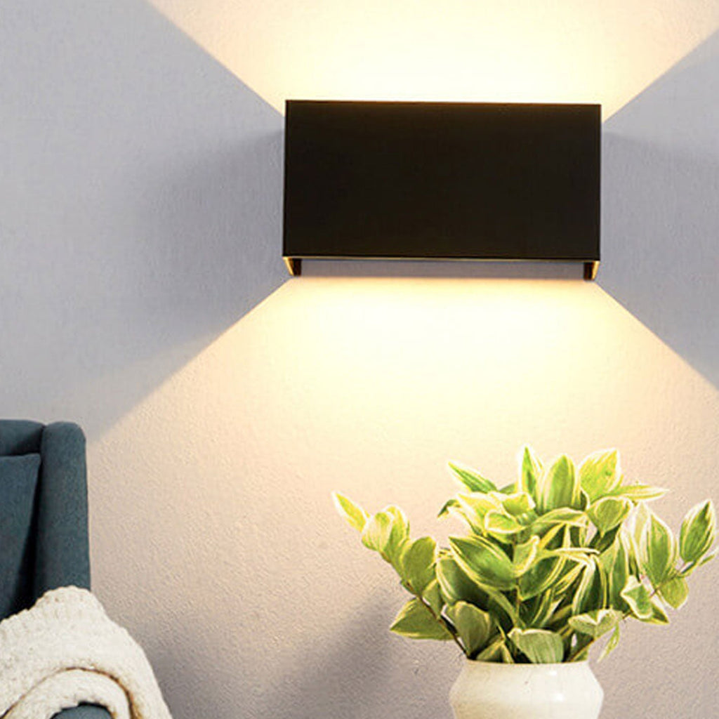 Modern Outdoor Waterproof Rectangular LED Wall Sconce – Up and Down Illumination