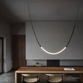 Adjustable Minimalist Bamboo Knot Chandelier - Modern Staircase Lighting