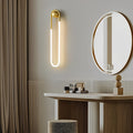 Round Rectangular LED Wall Lamp - Three Step Dimming Copper Minimalist Lighting