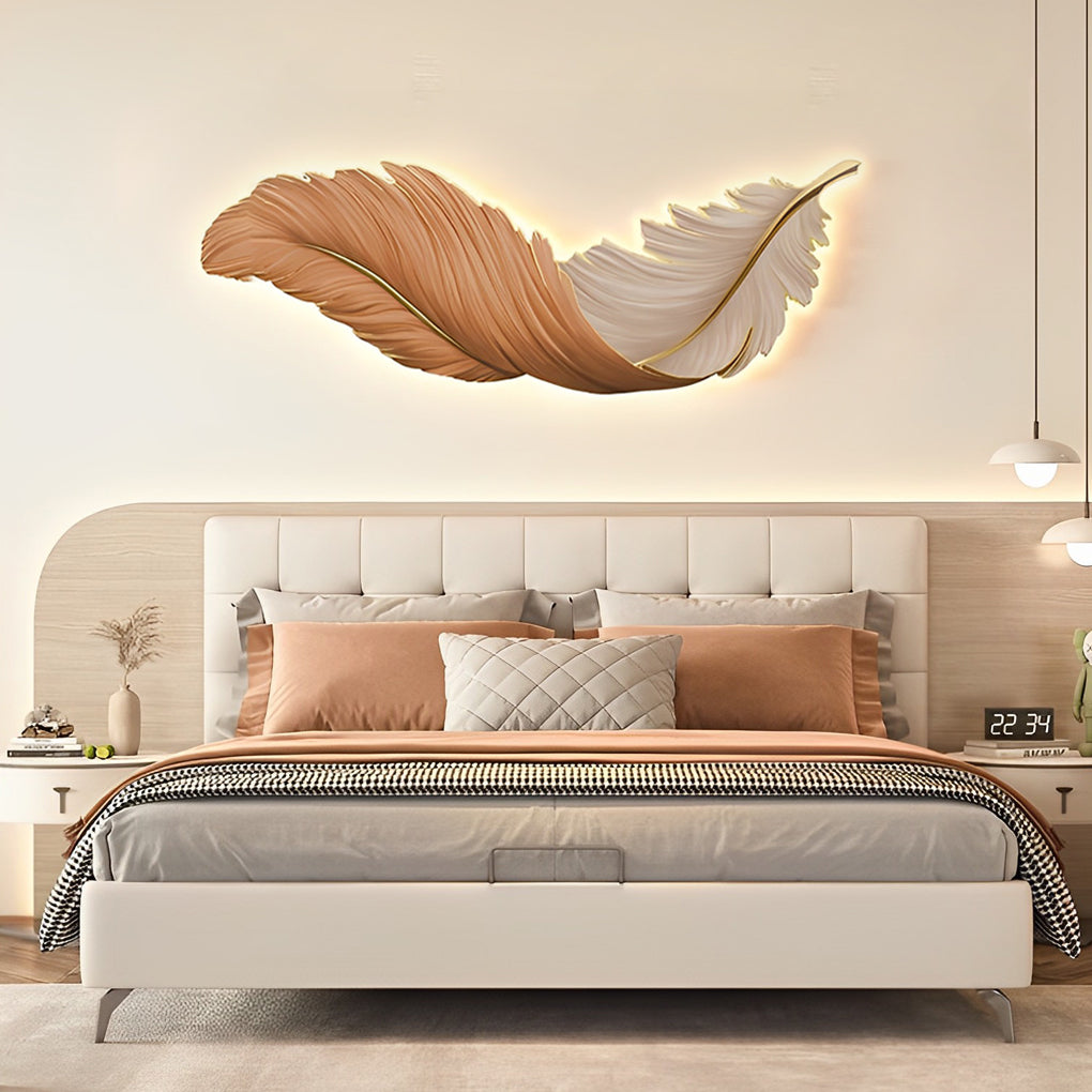 Feather Wall Lamp Modern Luxury LED Art Deco Design
