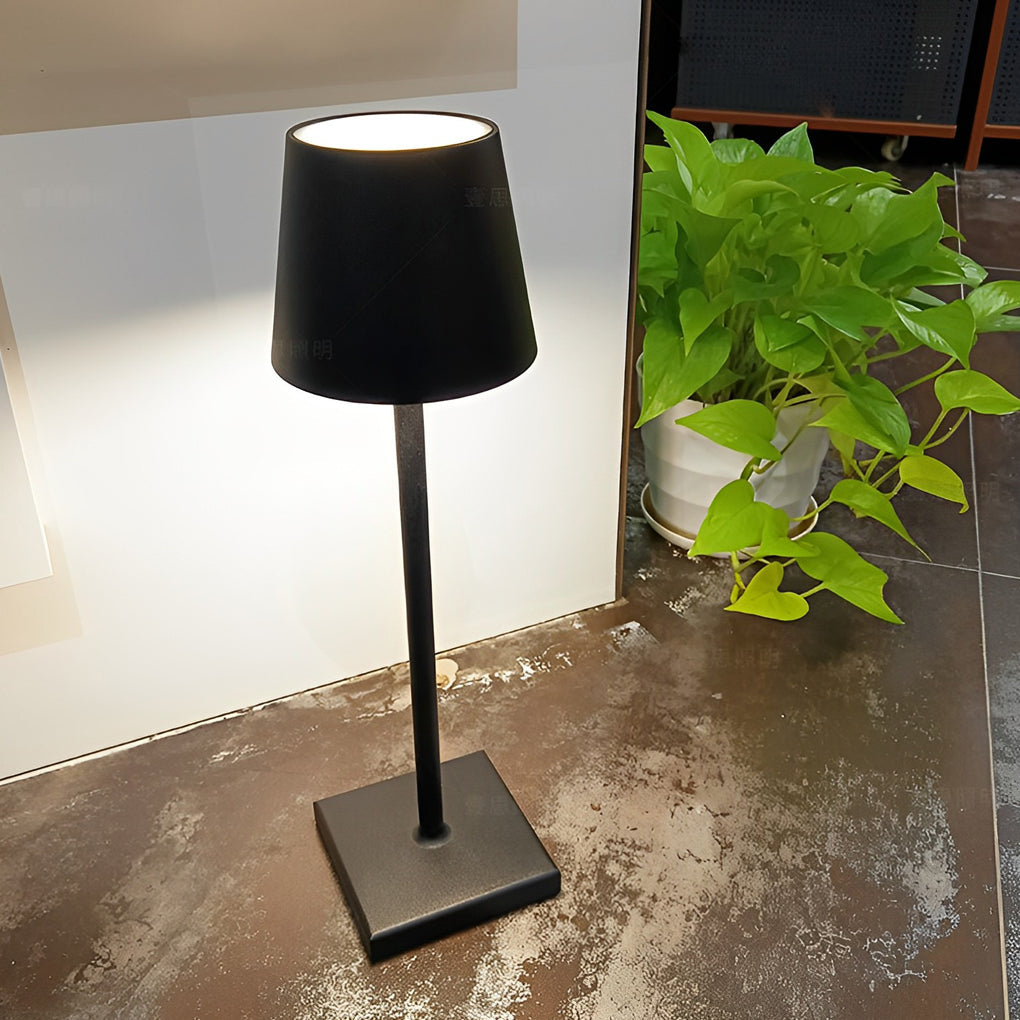 Top Hat Rechargeable Touch-Control LED Table Lamp - Portable Aluminum Design, Dimmable Lighting, Stylish Home Decor