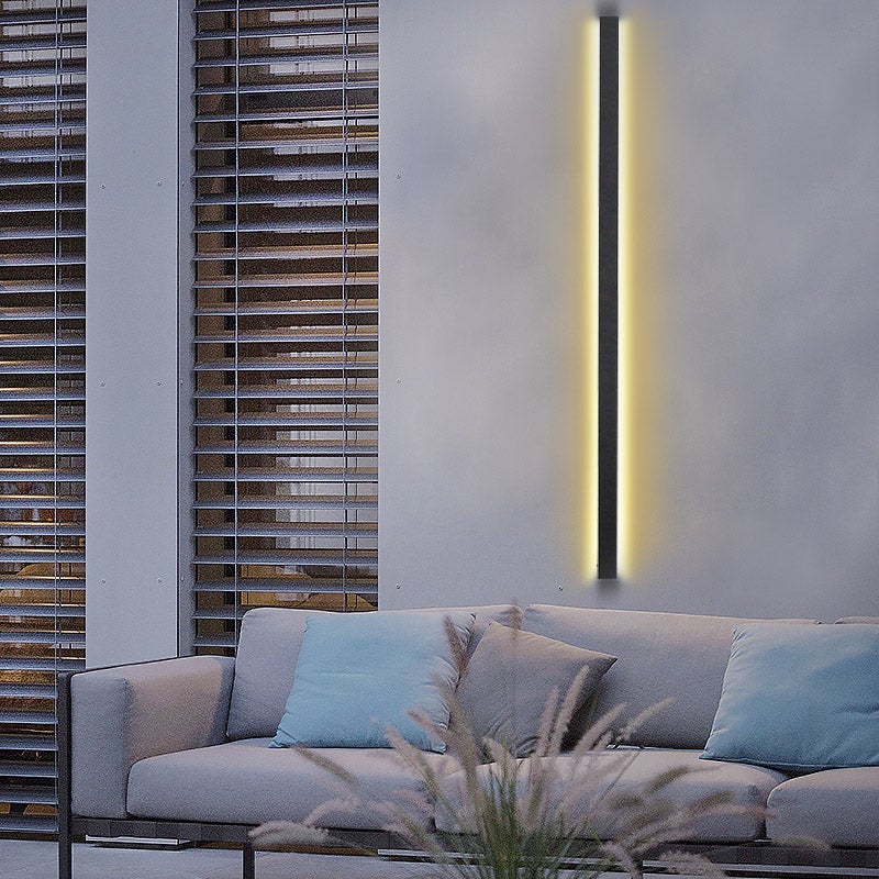 Long Linear LED Waterproof Minimalist Outdoor Wall Light