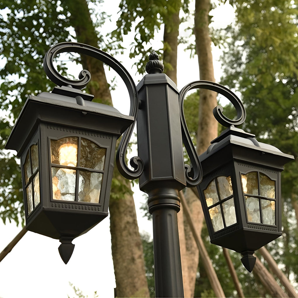 European-Style Black Waterproof Outdoor Light Post Lamp