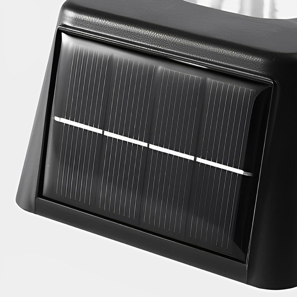Waterproof Intelligent LED Solar Outdoor Wall Lights - Modern Black Design