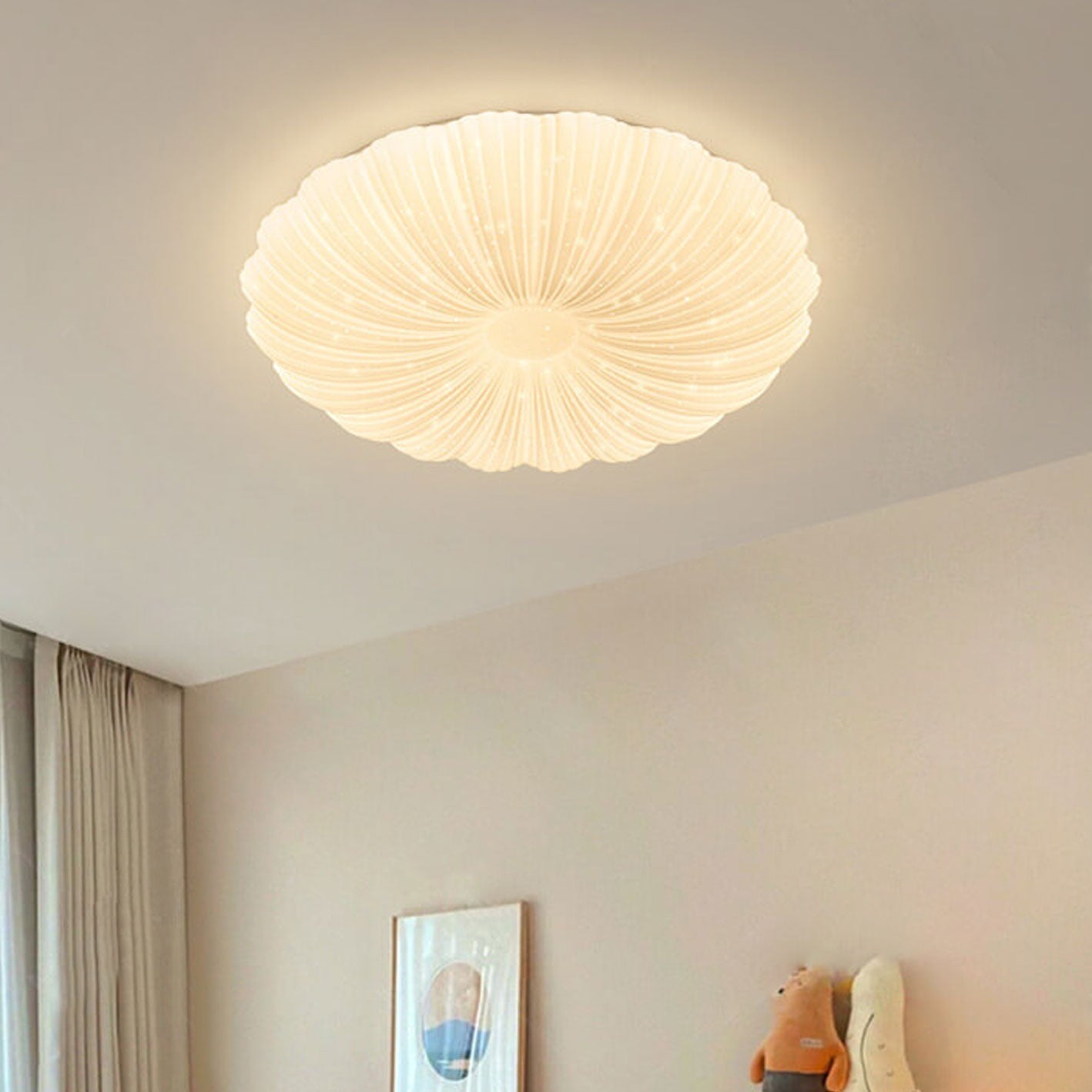 Modern Minimalist Acrylic Round LED Flush Mount Ceiling Light