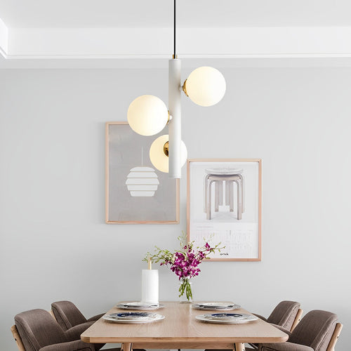3 Glass Balls LED Nordic Chandelier Light for Dining Room