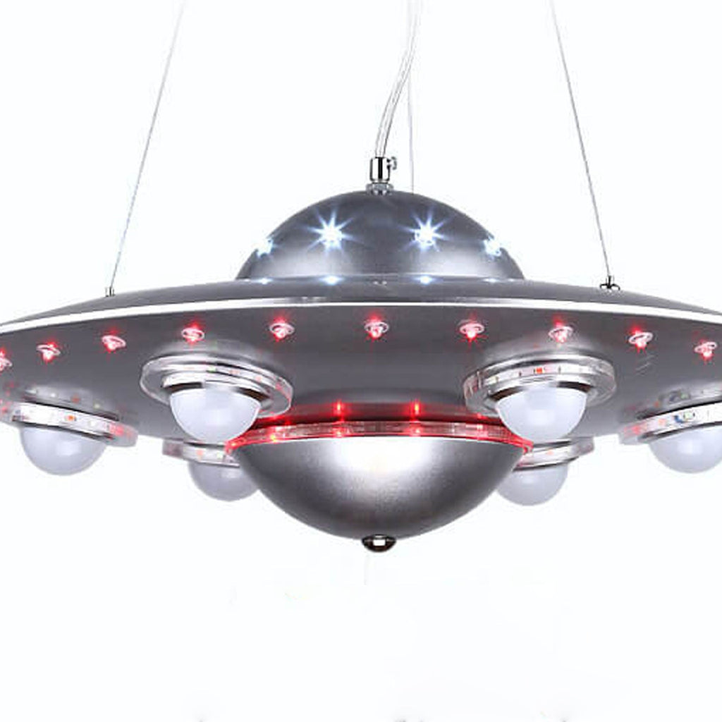 Creative Cartoon UFO Flying Saucer LED Chandelier for Kids Room Lighting