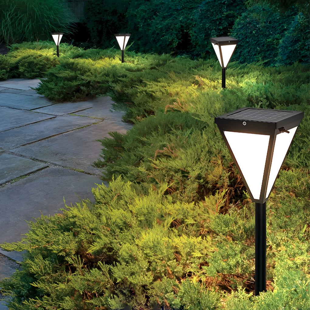 Sleek Solar LED 2.6W Waterproof Pathway Post Light - Outdoor Solar Lighting for Gardens and Walkways