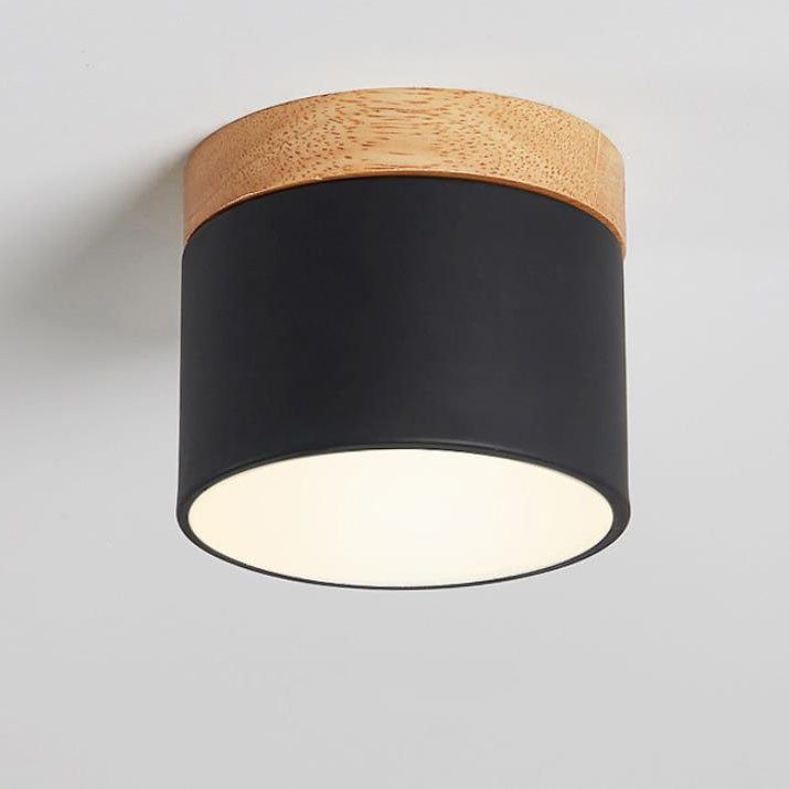 Scandinavian Macaroon LED Flush Mount Ceiling Light - Solid Color Design