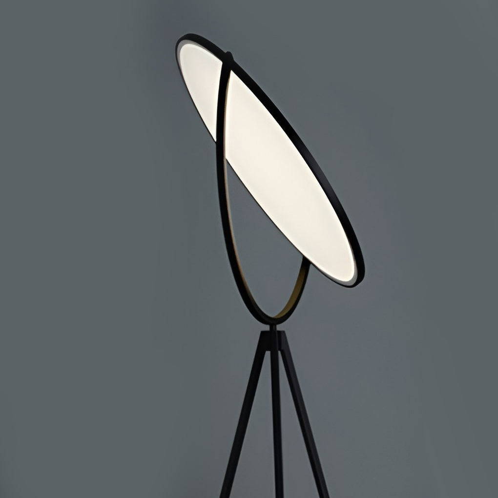 Black Metal Rotating LED Tripod Lamp - Modern Floor Lighting