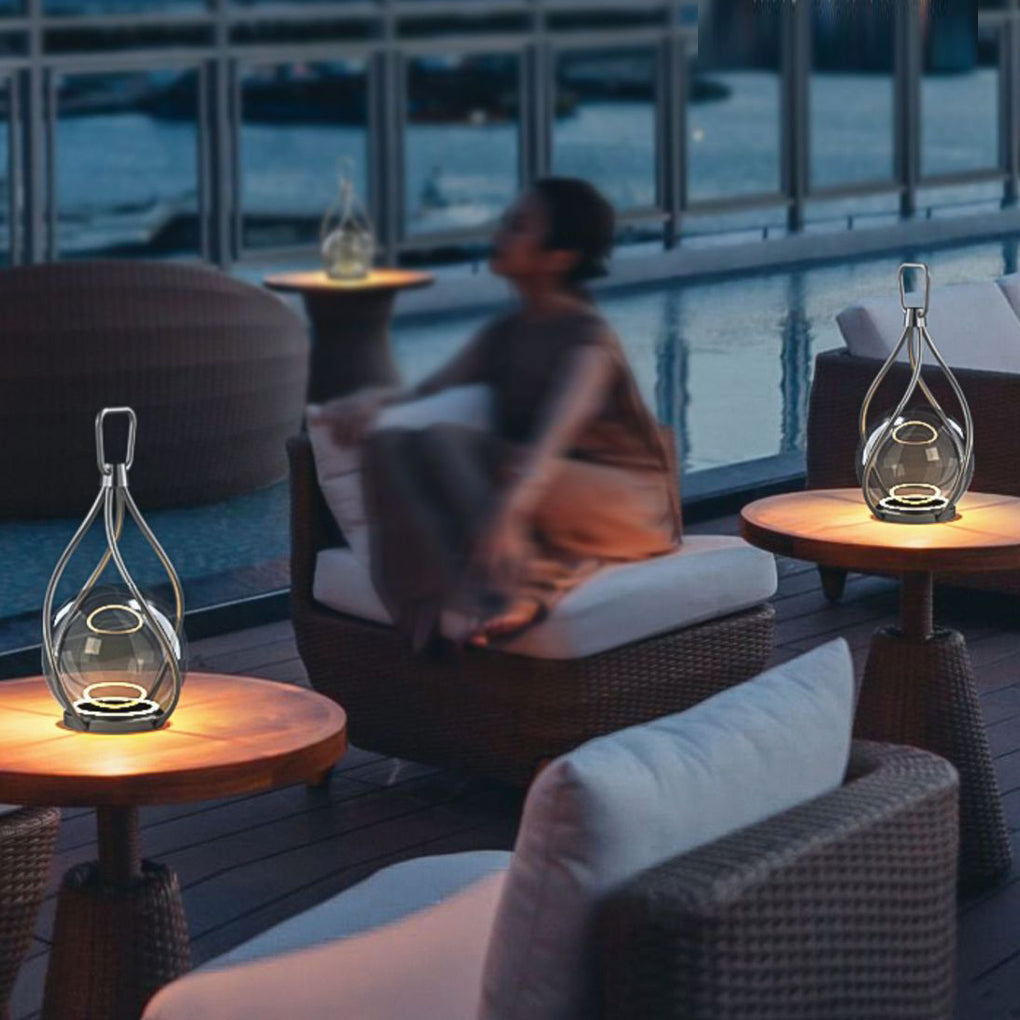 Portable Waterproof LED Night Light - USB Rechargeable Metal Design for Home & Outdoor Use