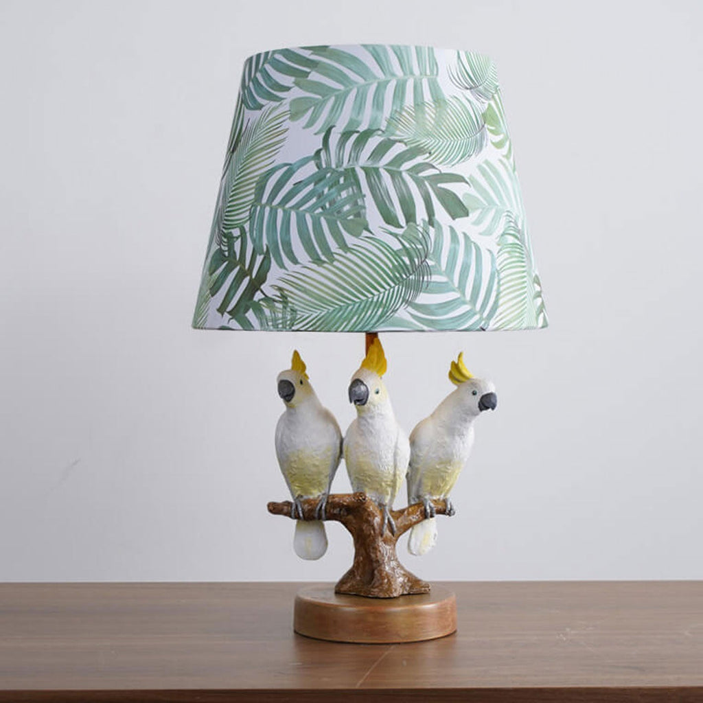 Nordic Leaf Resin Bird Table Lamp - 1-Light Design, Modern Home Decor, Scandinavian Style Lighting, Nature-Inspired Accent Lamp
