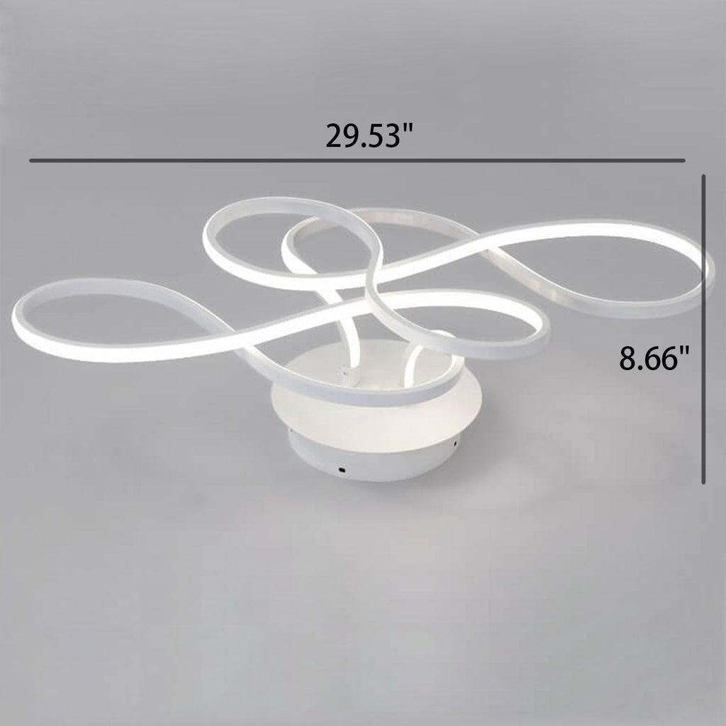 Modern Minimalist LED Flush Mount Ceiling Light - Aluminum & Acrylic Design