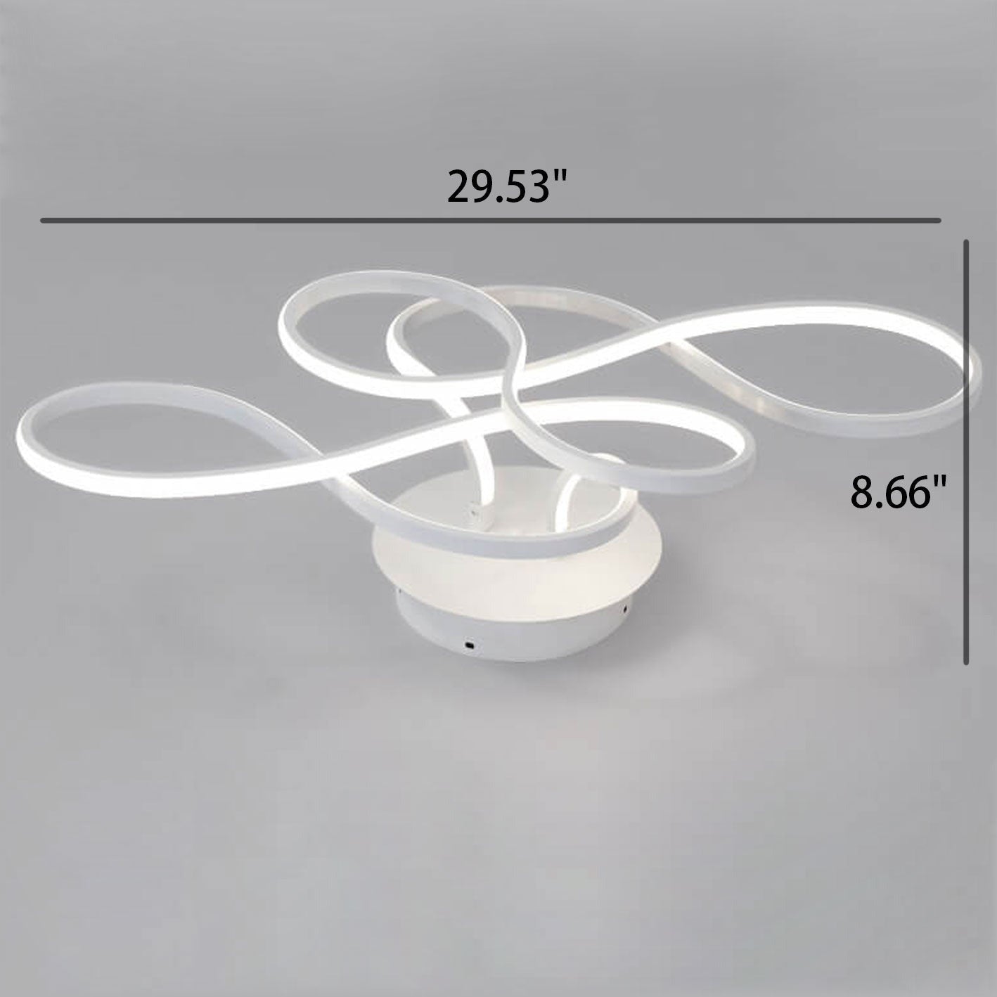 Modern Minimalist LED Flush Mount Ceiling Light - Aluminum & Acrylic Design