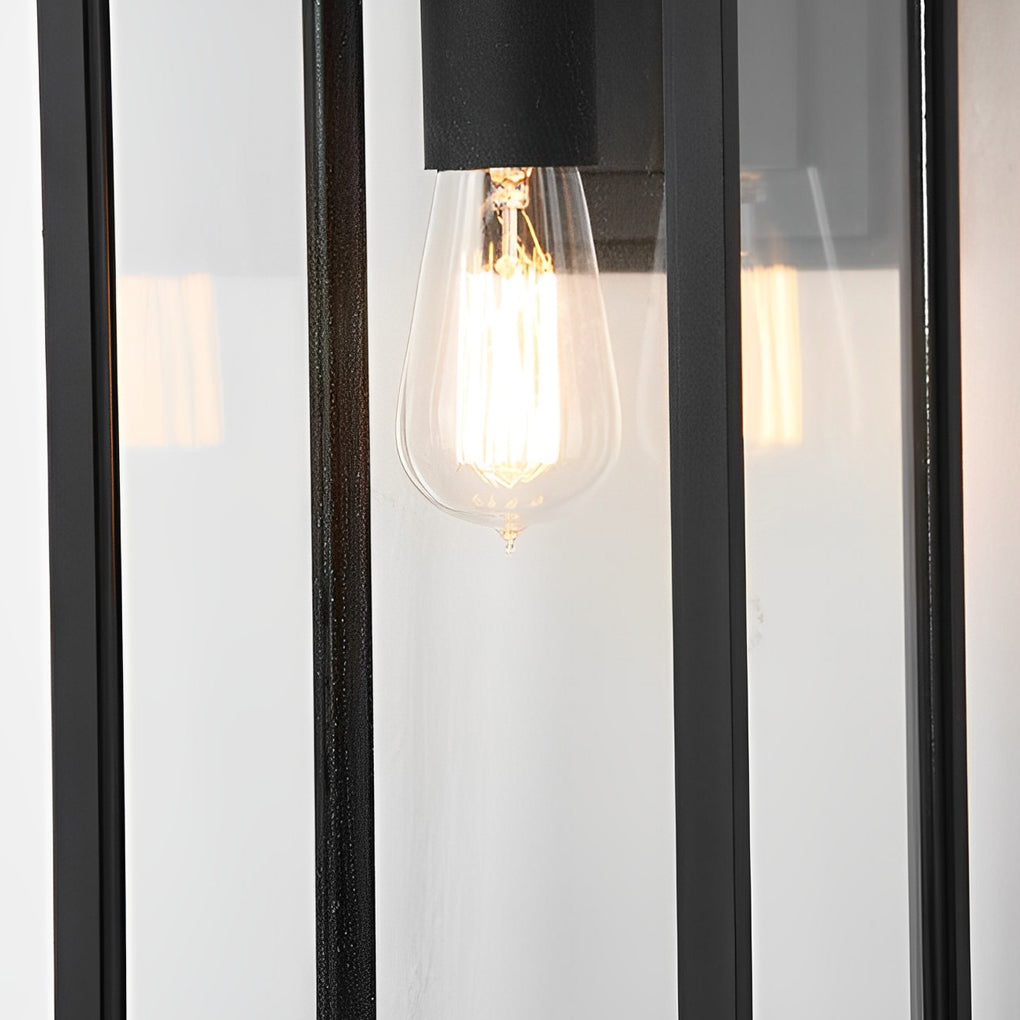Waterproof Black Rectangular Outdoor Wall Lantern