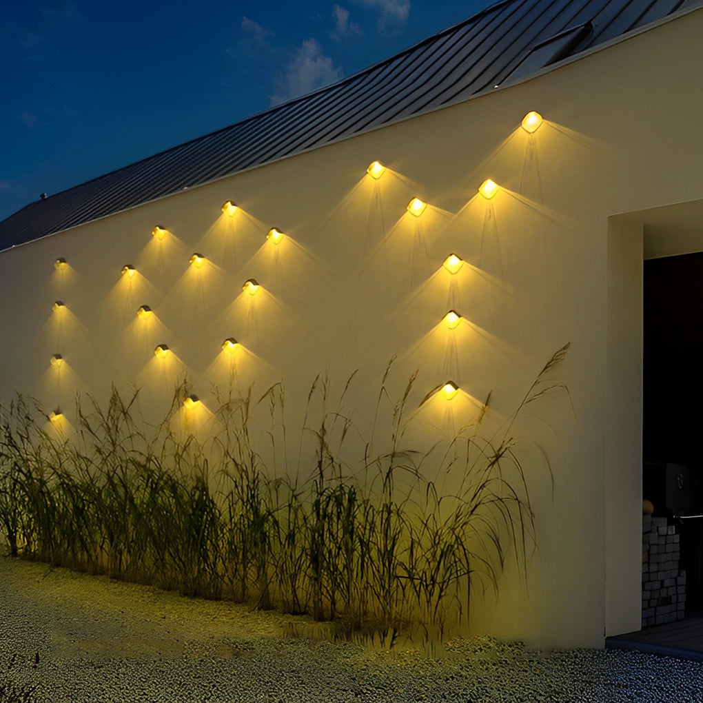 2Pcs Waterproof Solar LED Wall Washer Light - Multi-Color Outdoor Lighting