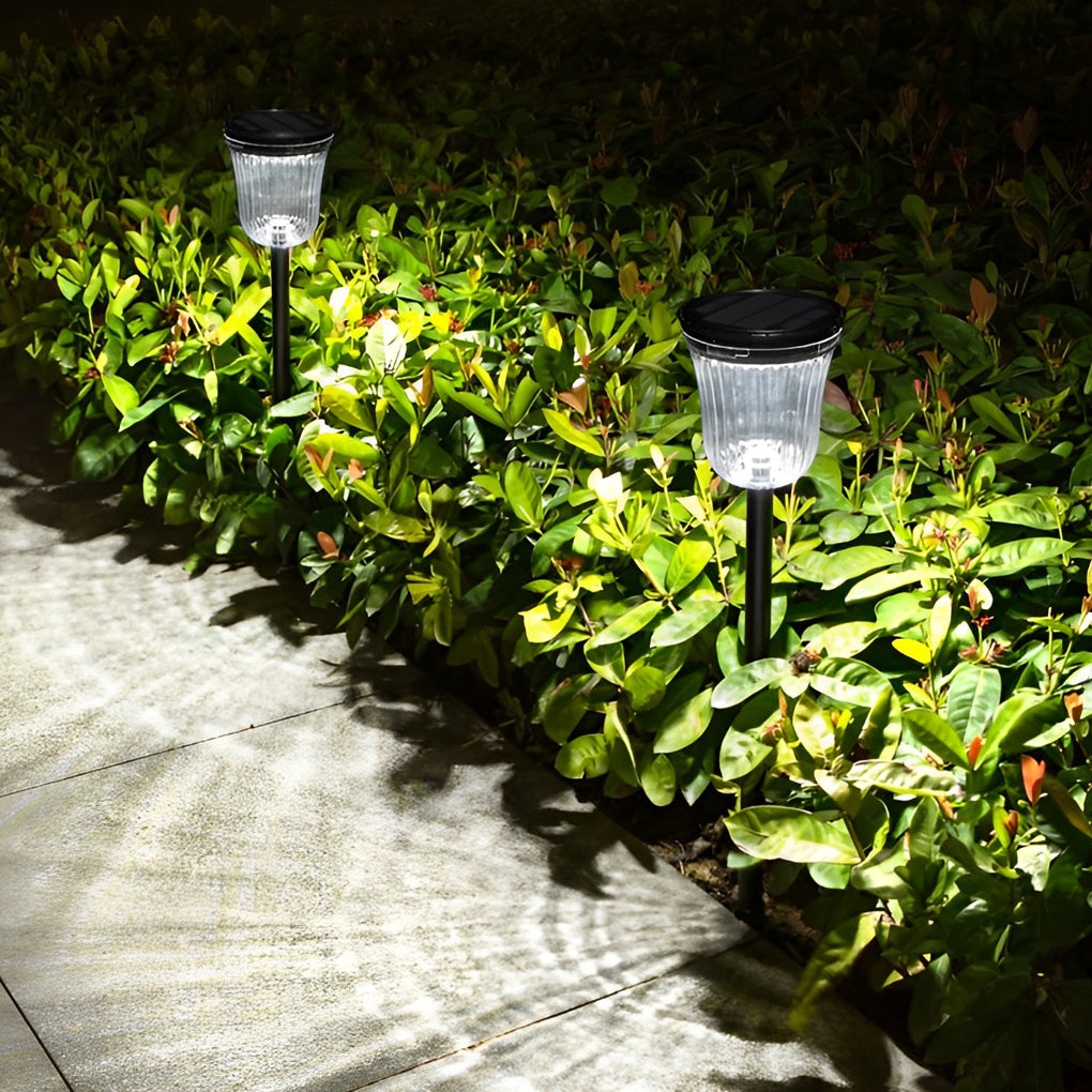 2Pcs Solar Motion Sensor Lawn Lights - Intelligent Outdoor Lighting for Garden Security