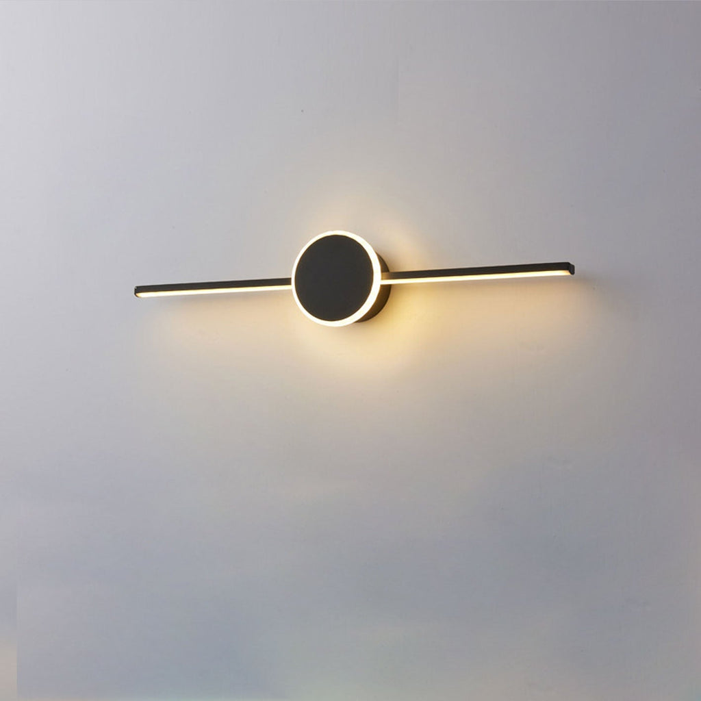 Nordic Minimalist LED Wall Sconce - Long Disc Vanity Light
