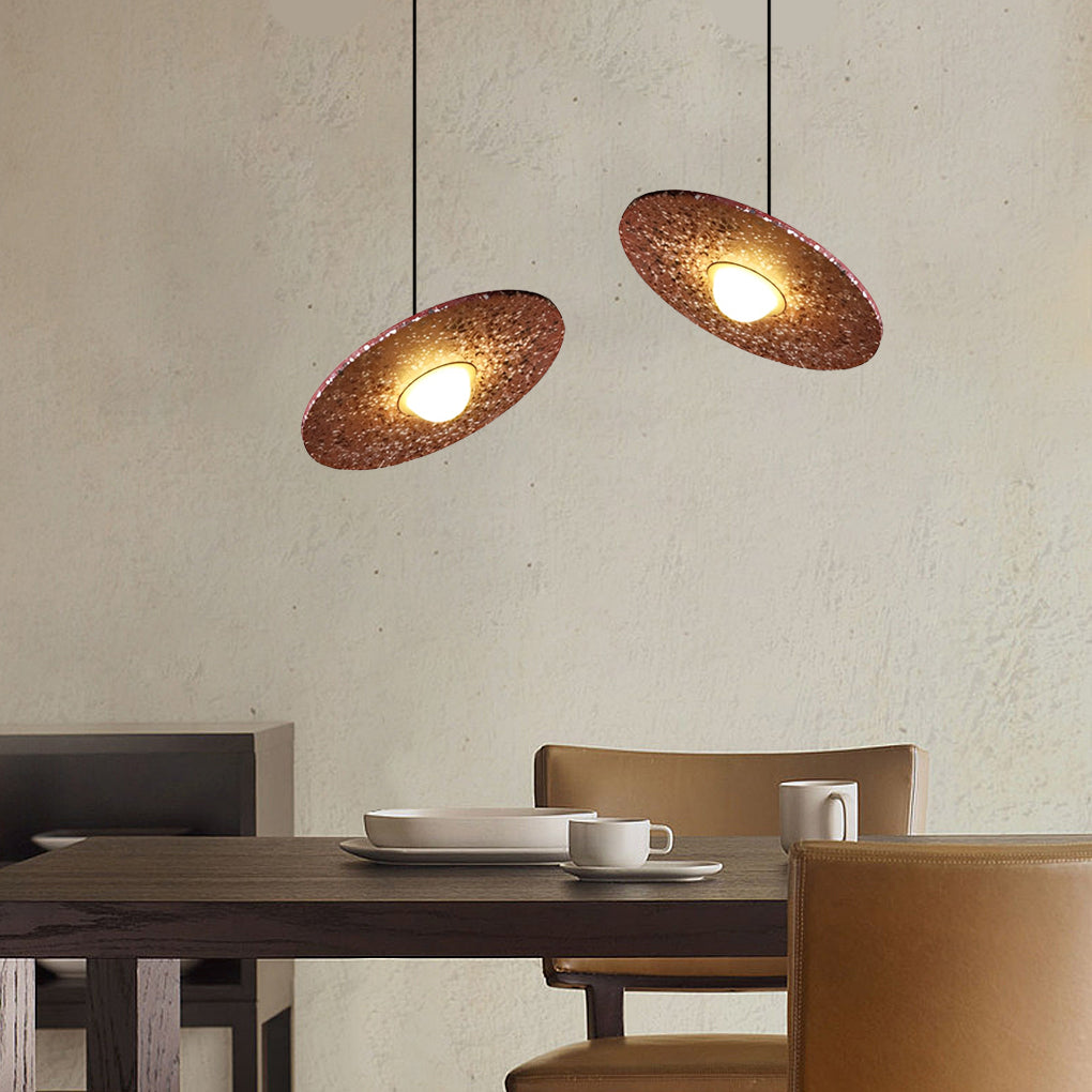 Round Terrazzo Planets LED Pendant Light | Nordic Creative Glass Fixture