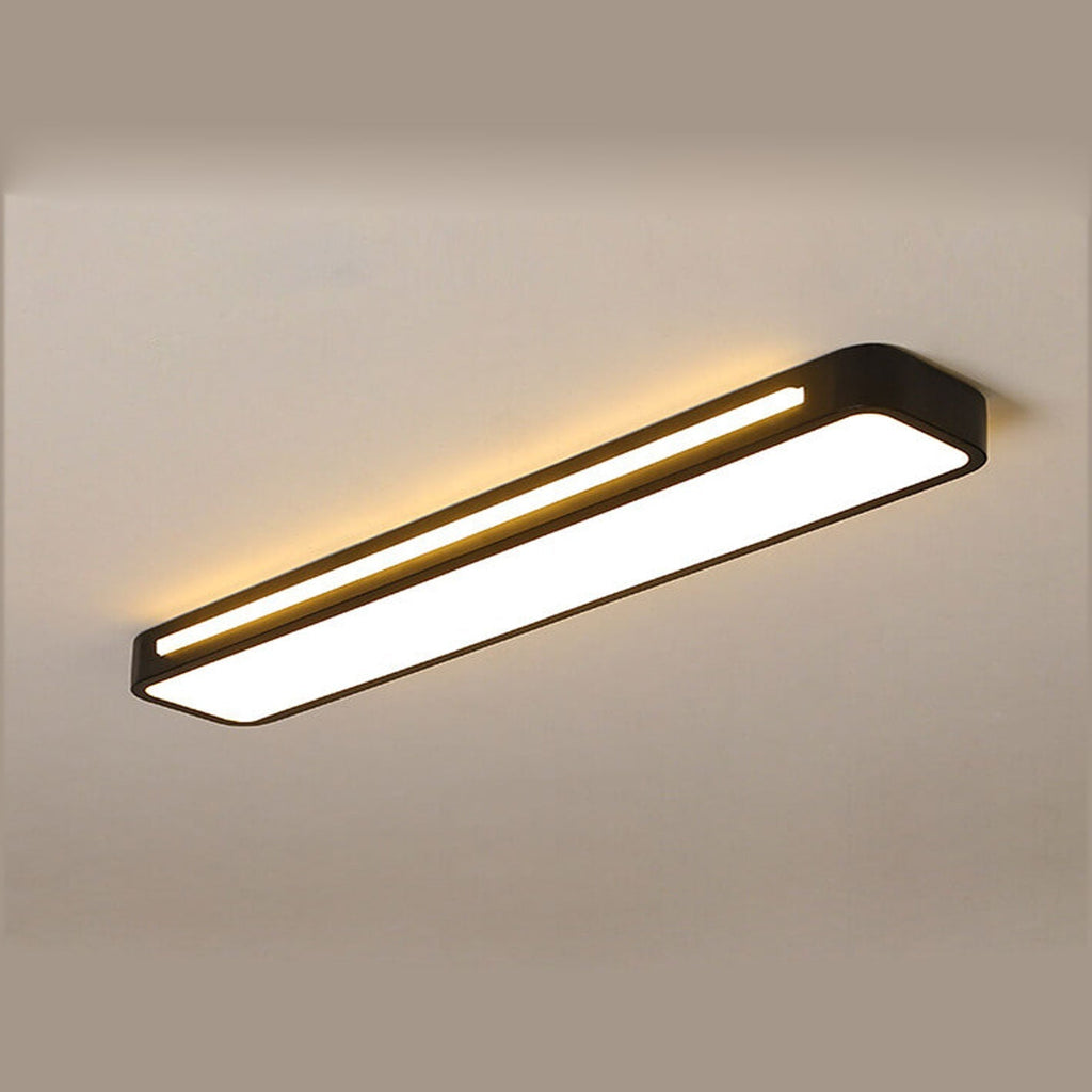 Nordic Minimalist Long LED Flush Mount Ceiling Light - Modern Design, Energy Efficient, Sleek Illumination