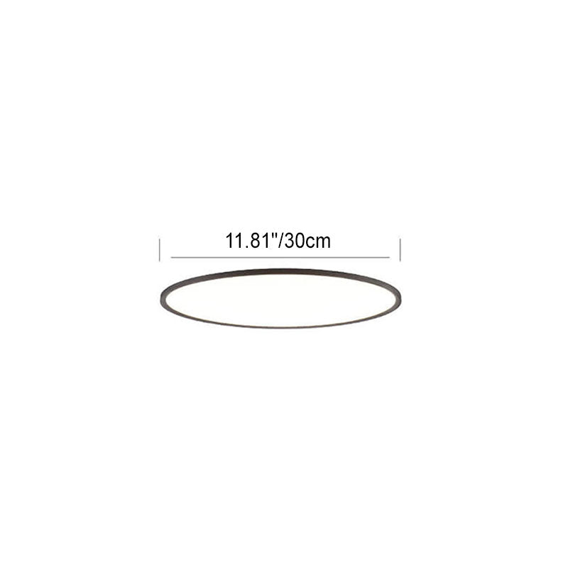 Modern Minimalist LED Flush Mount Ceiling Light - Acrylic Aluminum Round Shade for Living Room