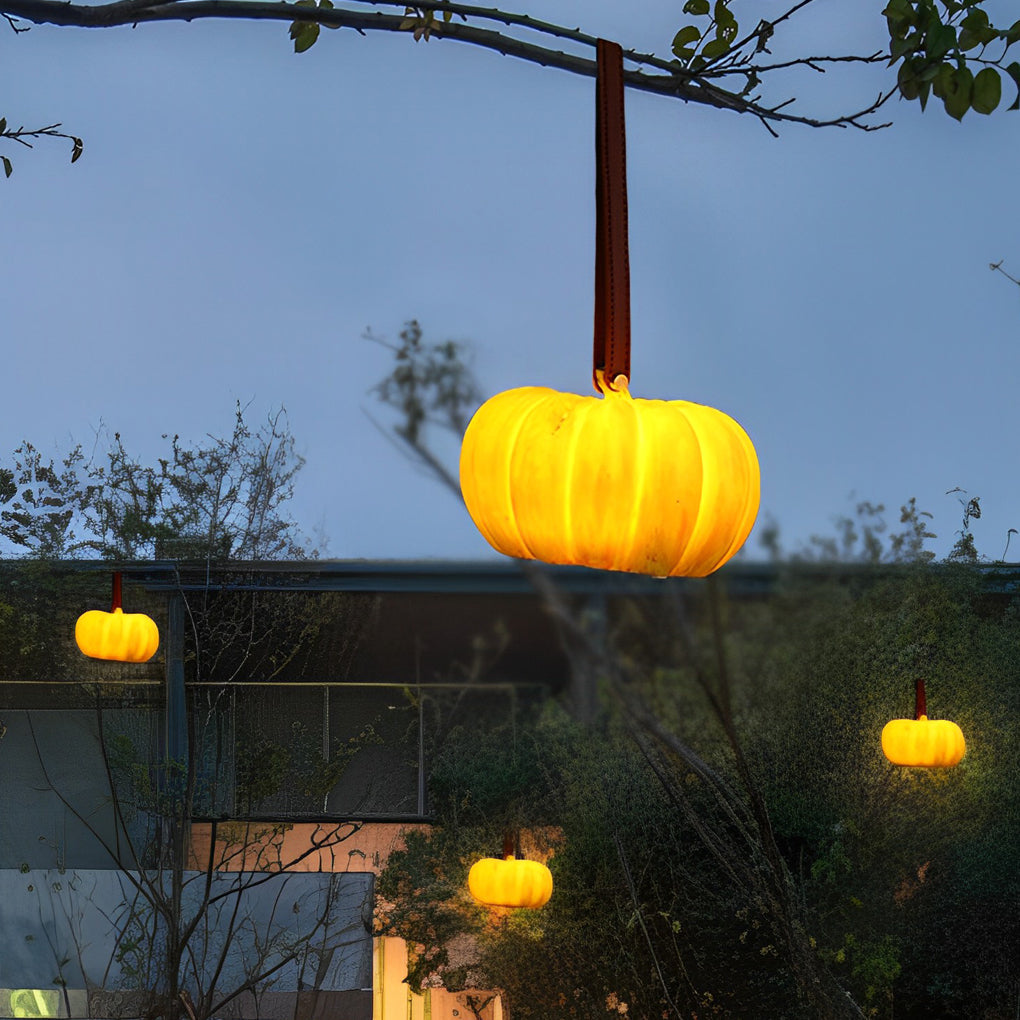 Portable Waterproof LED Pumpkin Light - USB Rechargeable Outdoor Decoration