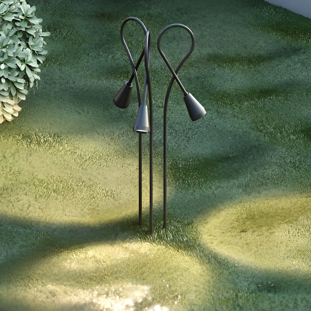 Arched Gooseneck Pathway Lights Waterproof LED COB Outdoor Lighting for Gardens and Walkways