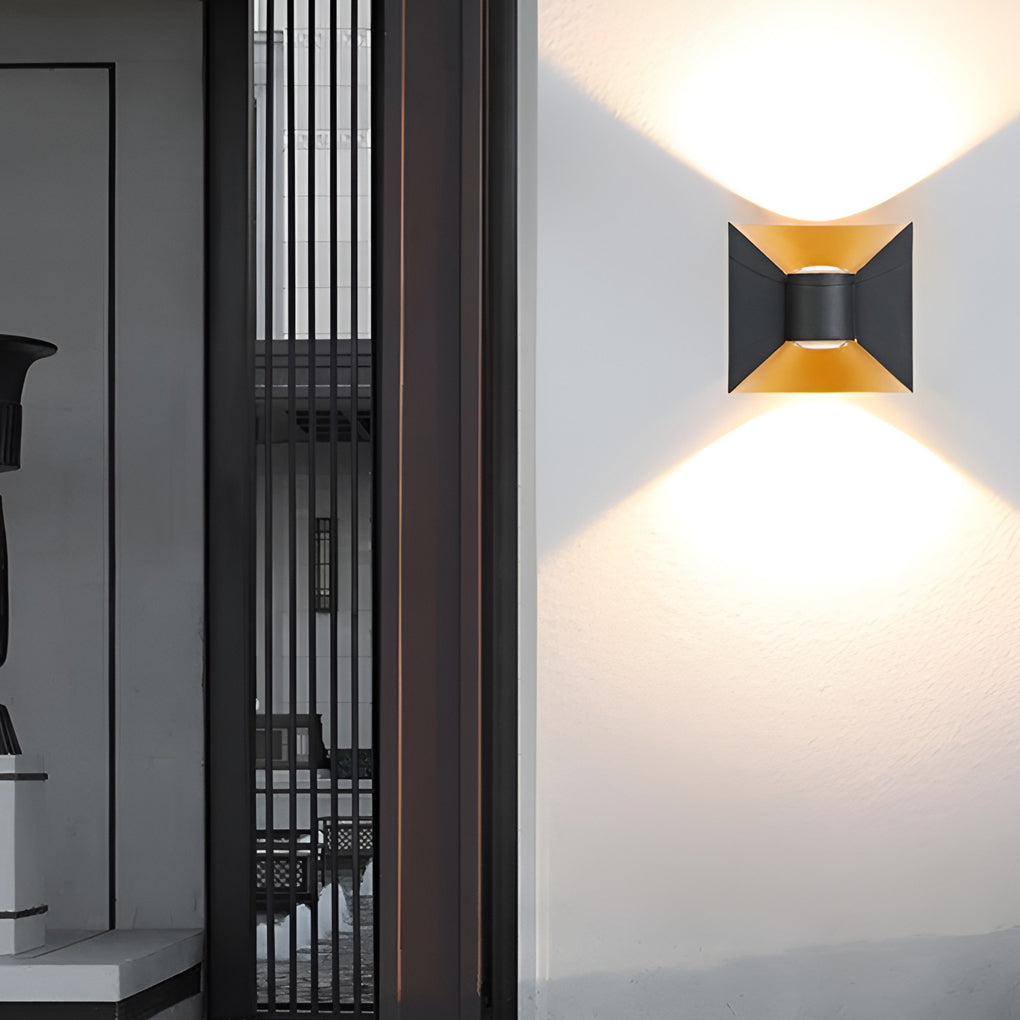 LED Waterproof Outdoor Sconces - 6W Modern Square Up Down Lights