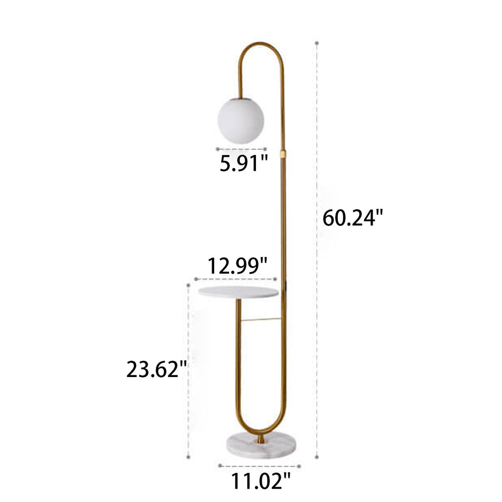 Nordic Minimalist Iron Marble Table LED Floor Lamp