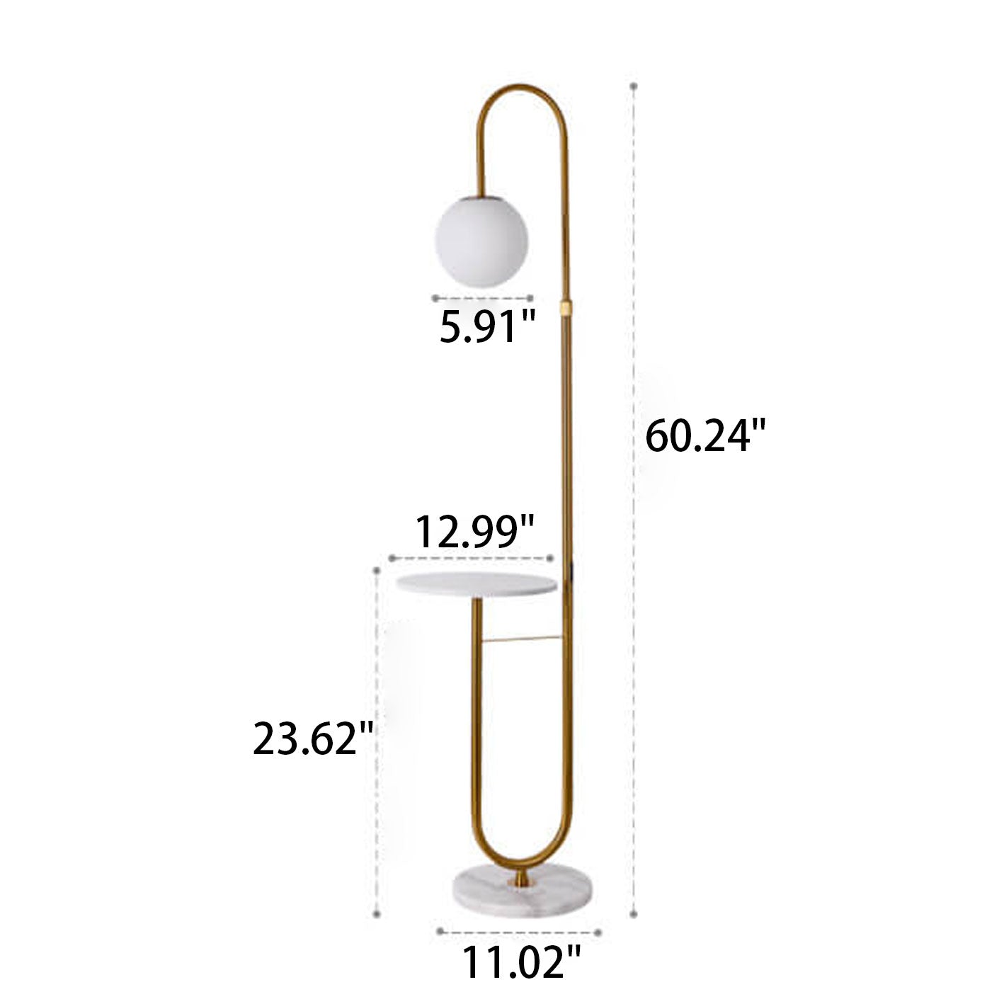 Nordic Minimalist Iron Marble Table LED Floor Lamp