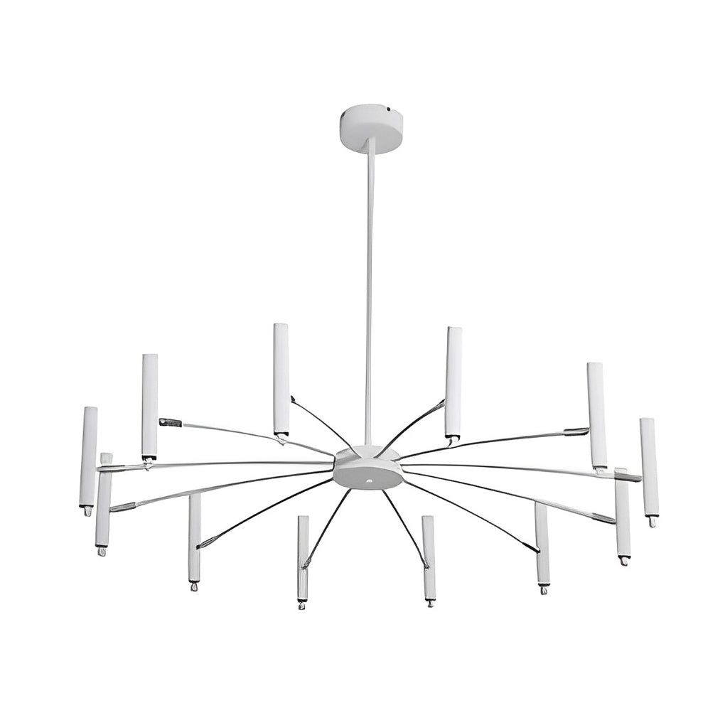 Adjustable Metal DIY Three-Step Dimming LED Chandelier - Modern Minimalist Lighting