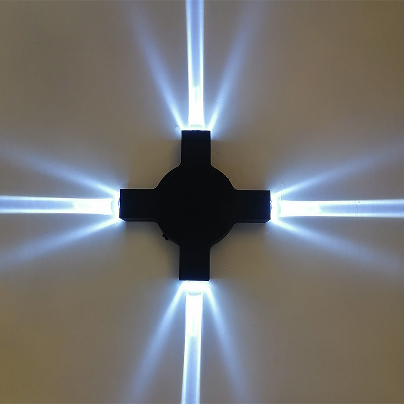 Modern Waterproof Black LED Wall Lamp - Starlight Decorative Lighting