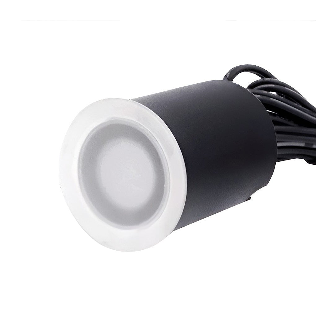 Solar Powered In-Ground LED Lights - Modern Black Well Lighting