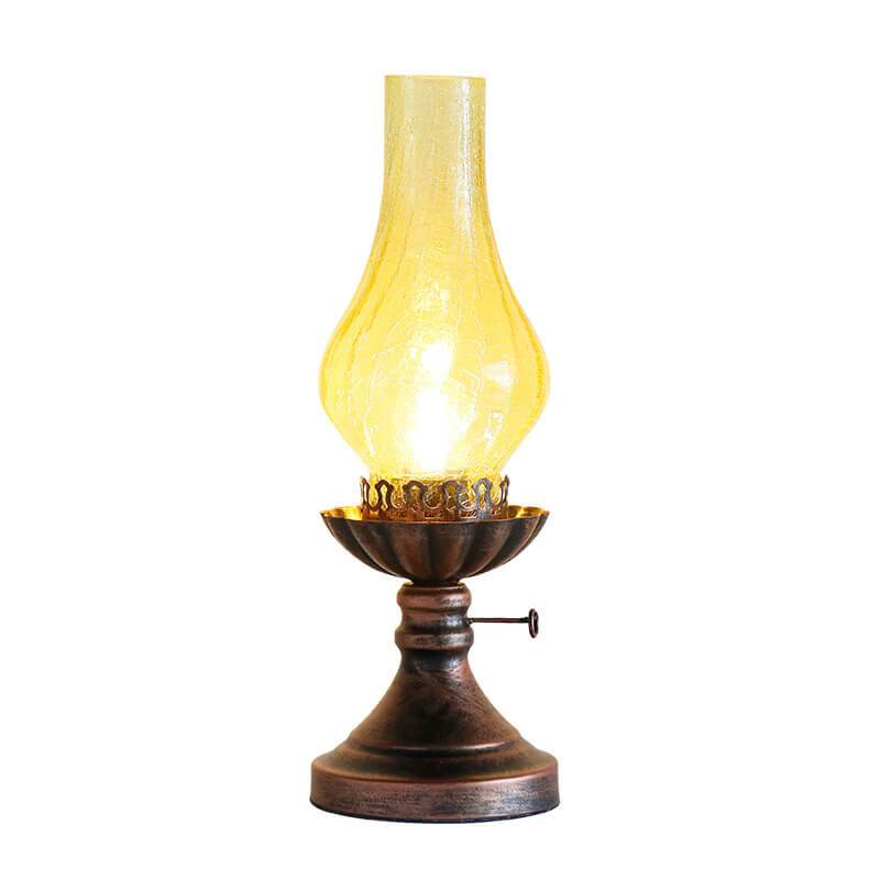 Vintage Kerosene Oil Lamp Table Light - Antique Decor, Rustic Home Lighting, Classic 1-Light Design