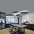 Modern Double-Sided Twist LED Chandelier | 1-Light Hanging Light Fixture