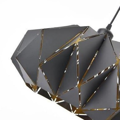 Vintage Wrought Iron Geometric Diamond Pendant Light Fixture