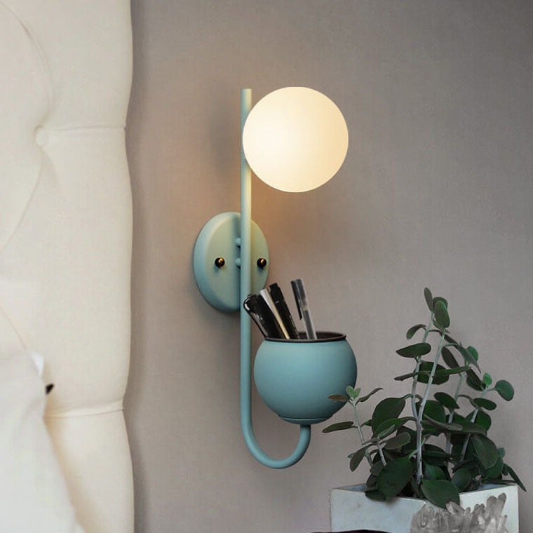 Sphere 1-Light Storage Box Plant Pot Wall Sconce Décor