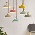 Colorful Barn Shade Pendant Light - Industrial 1-Light Design