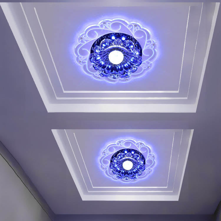 Modern Round LED Flower Flush Mount Ceiling Light - Stylish Lighting Fixture for Home Décor