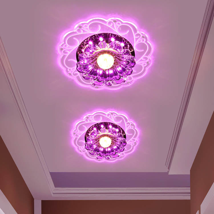 Modern Round LED Flower Flush Mount Ceiling Light - Stylish Lighting Fixture for Home Décor