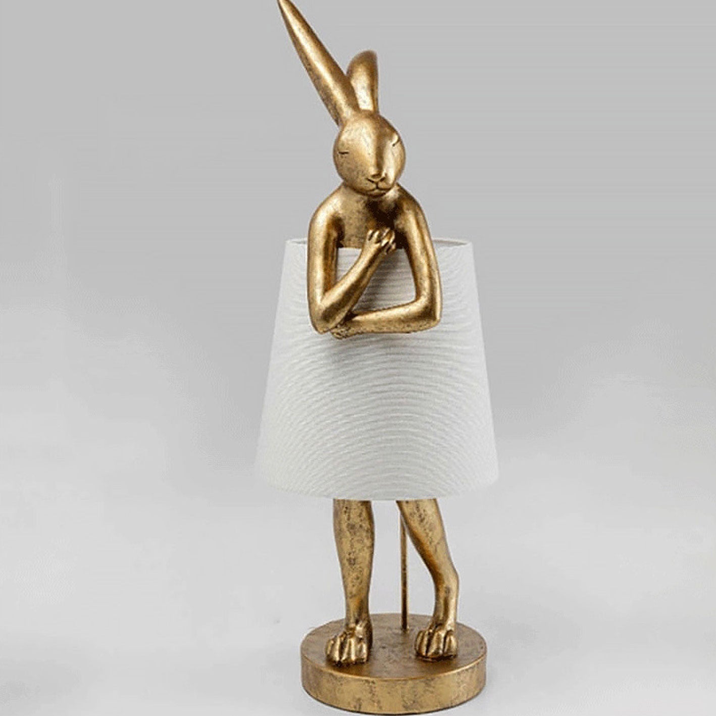 Nordic Apron Rabbit Resin Table Lamp - 1-Light, Eco-Friendly Design, Cute Home Decor, Modern Lighting, Stylish Nightstand Lamp