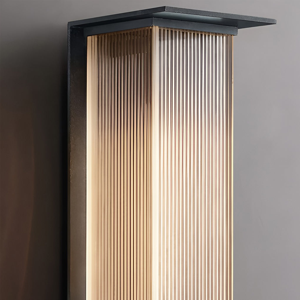 Rectangular Waterproof LED Solar Wall Sconce Lighting - 3W Modern Outdoor Fixture