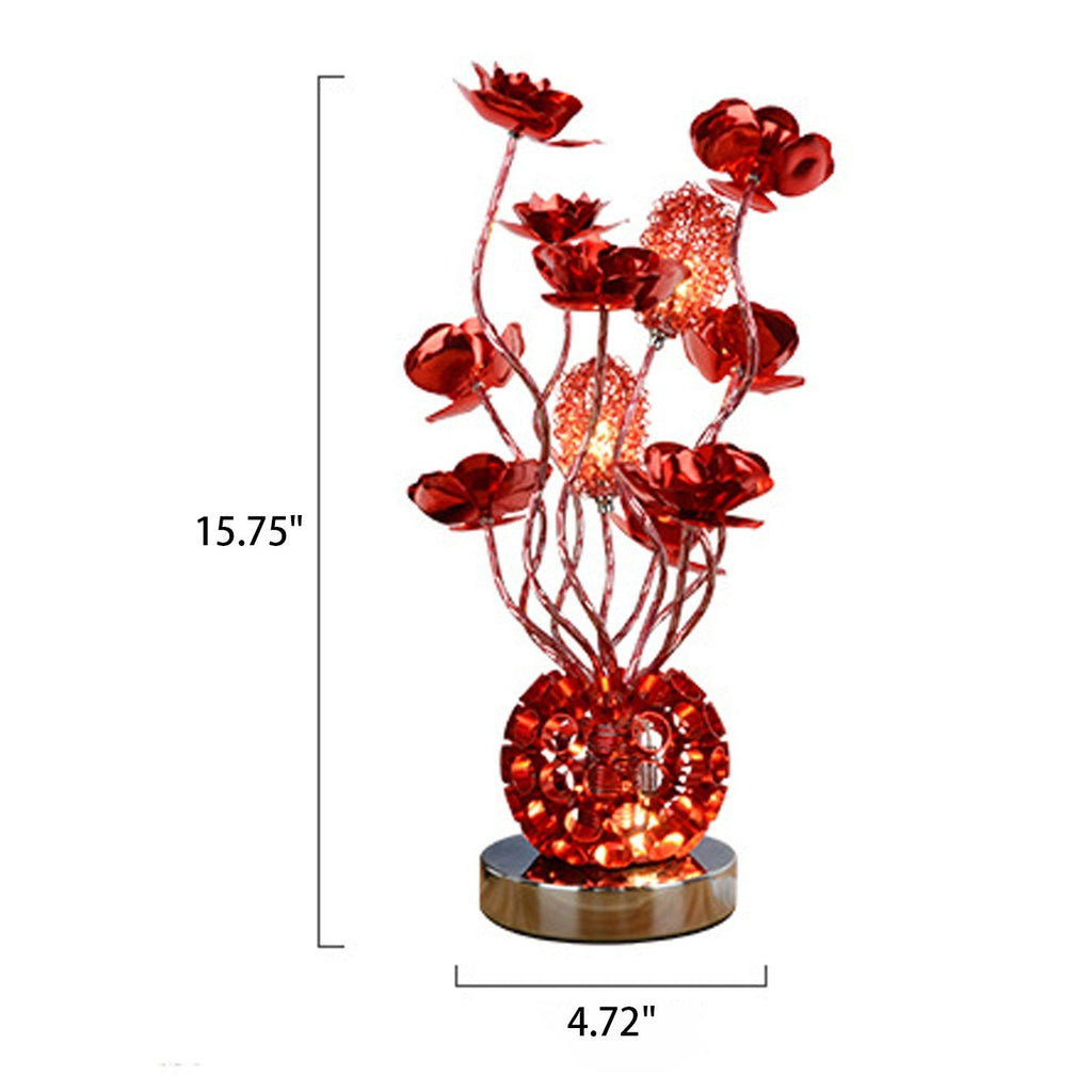 Rose Aluminum LED Table Lamp - Modern Design, Stylish Lighting, Energy Efficient, Home Decor, Bedroom, Living Room, Adjustable Brightness