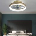 Nordic Light Luxury Round Wrought Iron LED Ceiling Fan Light