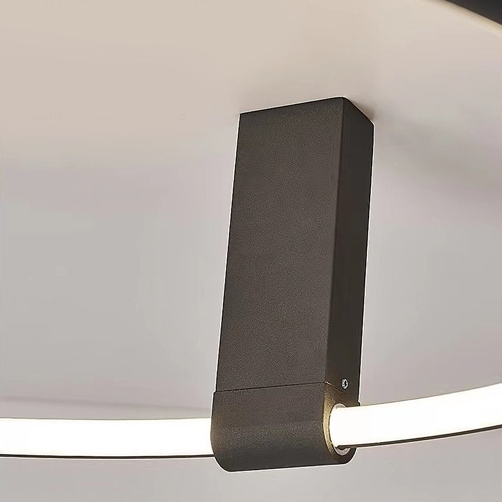 Adjustable Minimalist Round 3-Step Dimming LED Black Ceiling Light