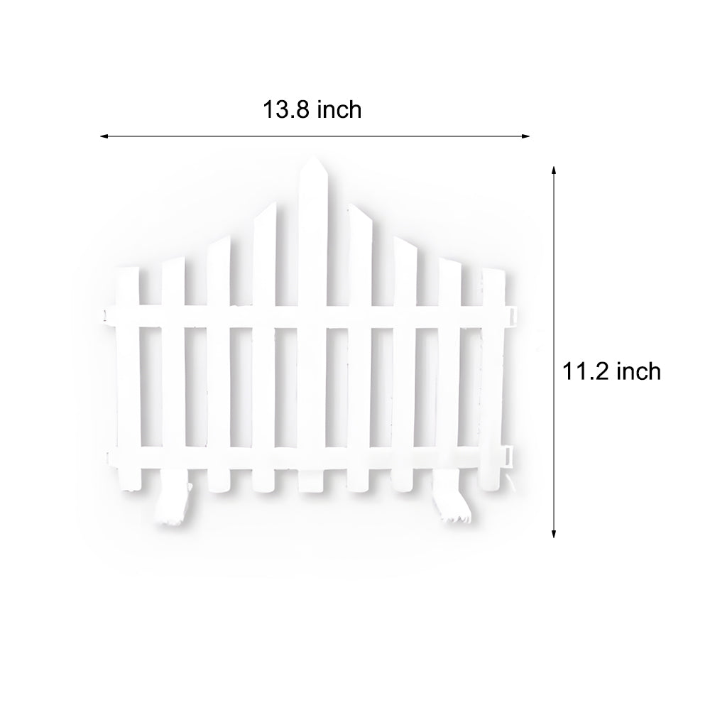8-Pack Wave-Shaped Solar LED Garden Fence Lights for Christmas